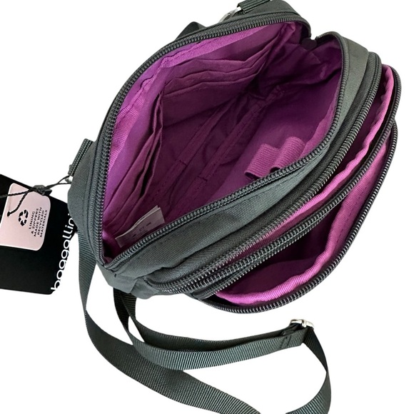 Baggallini Gray Convertible Triple Zip Crossbody - Picture 4 of 12